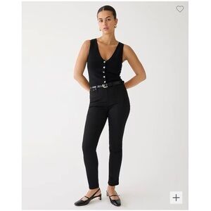 Jcrew Curvy high waist vintage straight jean in black